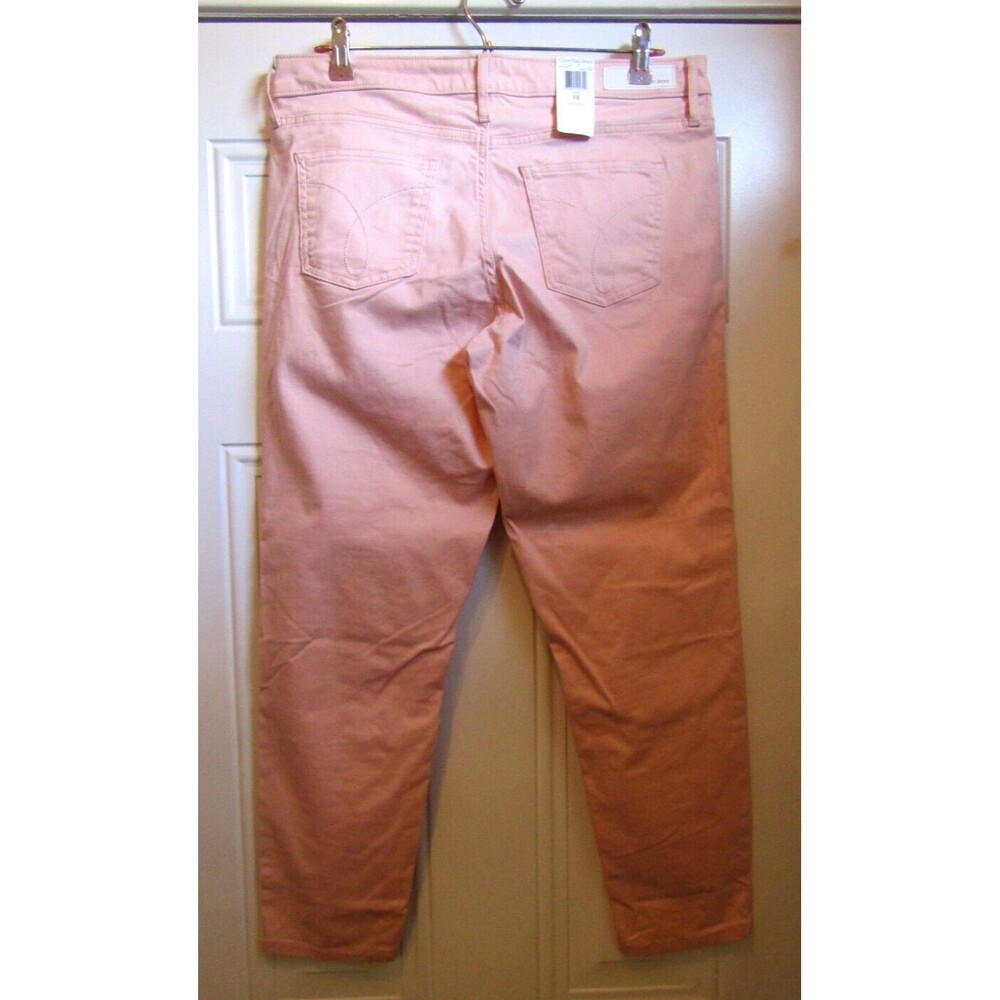Calvin Klein Jeans Pink Ankle Skinny Jean Chintz Rose NWT Womens Size 12 - Picture 4 of 10